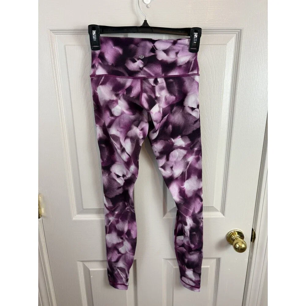 Lululemon Women's Size 4 Wunder Under Hi-Rise Blush Blossom Alpine Pink - 426
